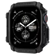   Apple Watch 10-11 (42 mm), Szilikon védőkeret, ütésálló, szíj nélkül, Spigen Rugged Armor, fekete