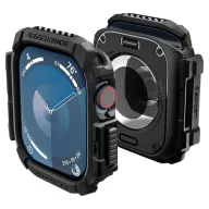   Apple Watch 10-11 (42 mm), Szilikon védőkeret, ütésálló, szíj nélkül, Spigen Rugged Armor, fekete