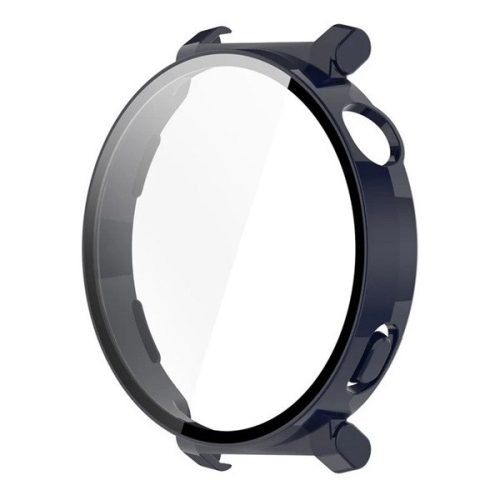 Huawei Watch GT5 Pro (42 mm), Műanyag védőkeret, kijelzővédő üveggel, közepesen ütésálló, szíj nélkül, sötétkék