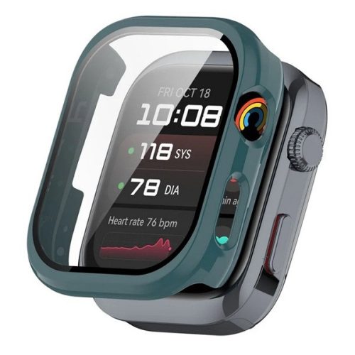 Huawei Watch D2, Műanyag védőkeret, kijelzővédő üveggel, közepesen ütésálló, szíj nélkül, sötétzöld