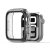 Apple Watch 10 (46 mm), Műanyag + szilikon védőkeret, szíj nélkül, közepesen ütésálló, Dux Ducis Camo, átlátszó/fekete
