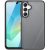 Samsung Galaxy A16 4G / A16 5G SM-A165F / A166B, Műanyag hátlap védőtok + szilikon keret, közepesen ütésálló, légpárnás sarok, Dux Ducis Yind, áttetsző/fekete