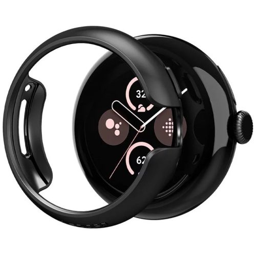 Google Pixel Watch 3 (41 mm), Műanyag védőkeret, szíj nélkül, Spigen Thin Fit, fekete