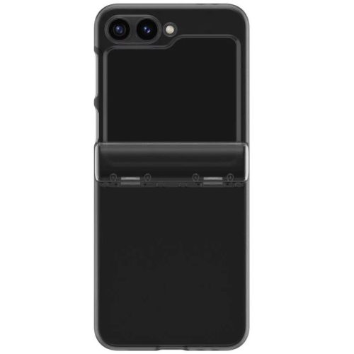 Samsung Galaxy Z Flip6 / Z Flip7 FE SM-F741B / F761B, Műanyag hátlap védőtok + szilikon keret, közepesen ütésálló, zsanérvédő, Spigen Ultra Hybrid Pro, áttetsző/szürke