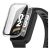 Xiaomi Smart Band 9 Active, Műanyag védőkeret, kijelzővédő üveggel, közepesen ütésálló, szíj nélkül, átlátszó