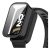 Xiaomi Smart Band 9 Active, Műanyag védőkeret, kijelzővédő üveggel, közepesen ütésálló, szíj nélkül, fekete