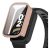Xiaomi Smart Band 9 Active, Műanyag védőkeret, kijelzővédő üveggel, közepesen ütésálló, szíj nélkül, rózsaszín