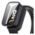 Xiaomi Smart Band 9 Active, Műanyag védőkeret, kijelzővédő üveggel, közepesen ütésálló, szíj nélkül, sötétkék