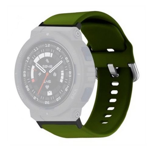 Amazfit Active Edge, szilikon pótszíj, állítható, sötétzöld