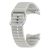 Samsung Galaxy Watch 4 / 5 / 5 Pro / 6 / 7 / FE (40 / 44 / 45mm) / Watch 4 Classic / 6 Classic (42 / 43 / 46mm), szilikon pótszíj, M / L méret, állítható, hullámos kialakítás, izzadtságátló, légáteresztő, sport, ezüst, gyári