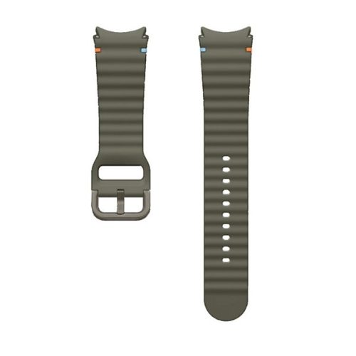 Samsung Galaxy Watch 4 / 5 / 5 Pro / 6 / 7 / FE (40 / 44 / 45mm) / Watch 4 Classic / 6 Classic (42 / 43 / 46mm), szilikon pótszíj, M / L méret, állítható, hullámos kialakítás, izzadtságátló, légáteresztő, sport, zöld, gyári