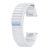 Samsung Galaxy Watch 4 / 5 / 5 Pro / 6 / 7 / FE (40 / 44 / 45mm) / Watch 4 Classic / 6 Classic (42 / 43 / 46mm), textíl pótszíj, M / L méret, tépőzáras, állítható, fehér, gyári
