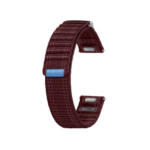 Samsung Galaxy Watch 4 / 5 / 5 Pro / 6 / 7 / FE (40 / 44 / 45mm) / Watch 4 Classic / 6 Classic (42 / 43 / 46mm), textíl pótszíj, S / M méret, tépőzáras, állítható, bordó, gyári