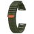 Samsung Galaxy Watch 4 / 5 / 5 Pro / 6 / 7 / FE (40 / 44 / 45mm) / Watch 4 Classic / 6 Classic (42 / 43 / 46mm), textíl pótszíj, S / M méret, tépőzáras, állítható, zöld, gyári