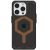 Apple iPhone 15 Pro, Műanyag hátlap védőtok, szilikon belső, közepesen ütésálló, Magsafe kompatibilis, UAG Plyo Magsafe, fekete/barna