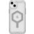 Apple iPhone 15 Plus, Műanyag hátlap védőtok, szilikon belső, közepesen ütésálló, Magsafe kompatibilis, UAG Plyo Magsafe, áttetsző/ezüst