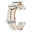 Samsung Galaxy Watch 4 / 5 / 5 Pro / 6 / 7 / FE (40 / 44 / 45mm) / Watch 4 Classic / 6 Classic (42 / 43 / 46mm), textíl pótszíj, S / M méret, állítható, izzadtságátló, vízálló, dupla szíj bújtatóval, krém, gyári