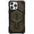 Apple iPhone 16 Pro Max, Műanyag hátlap védőtok, szilikon belső, közepesen ütésálló, Magsafe töltővel kompatibilis, textil minta, kevlár borítás, UAG Monarch Pro Kevlar, mintás/zöld