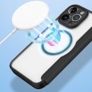 Samsung Galaxy S25 Ultra SM-S938, Oldalra nyíló tok, stand, közepesen ütésálló, Magsafe kompatibilis, Dux Ducis Skin Pro Magsafe, fekete