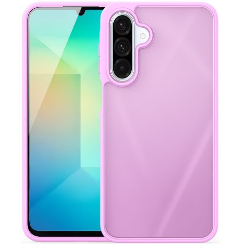 Samsung Galaxy A26 5G SM-A266B, Műanyag hátlap védőtok + szilikon keret, közepesen ütésálló, légpárnás sarok, Dux Ducis Yind, áttetsző/rózsaszín