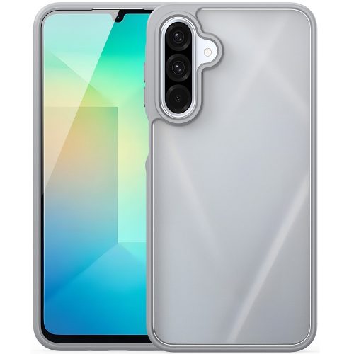 Samsung Galaxy A26 5G SM-A266B, Műanyag hátlap védőtok + szilikon keret, közepesen ütésálló, légpárnás sarok, Dux Ducis Yind, áttetsző/szürke