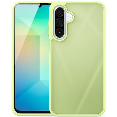 Samsung Galaxy A26 5G SM-A266B, Műanyag hátlap védőtok + szilikon keret, közepesen ütésálló, légpárnás sarok, Dux Ducis Yind, áttetsző/zöld