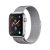 Apple Watch 4-6, SE, SE (2022) (42 / 44 mm) / Watch 7-9 (45 mm) / Watch 10 (46 mm) / Watch Ultra 1-2 (49 mm), fém pótszíj, milánói stílus, mágnes zárral, Devia Elegant, ezüst