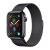 Apple Watch 4-6, SE, SE (2022) (42 / 44 mm) / Watch 7-9 (45 mm) / Watch 10 (46 mm) / Watch Ultra 1-2 (49 mm), fém pótszíj, milánói stílus, mágnes zárral, Devia Elegant, fekete