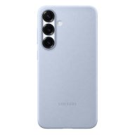   Samsung Galaxy S25 Plus SM-S936, Műanyag hátlap védőtok, ökobőr hátlap, KindSuit, világoskék, gyári