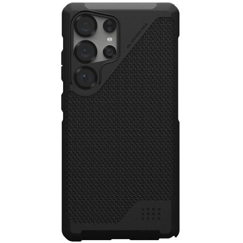 Samsung Galaxy S25 Ultra SM-S938, Műanyag hátlap védőtok + szilikon keret, közepesen ütésálló, Magsafe kompatibilis, szőtt minta, UAG Metropolis LT Magsafe, mintás/fekete