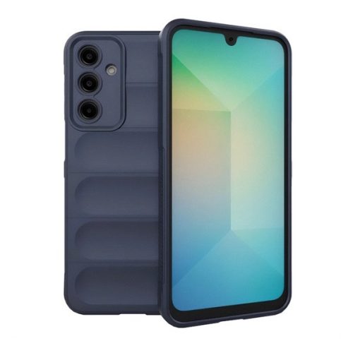 Samsung Galaxy A36 5G SM-A366B, Szilikon tok, közepesen ütésálló, 3D minta, sötétkék