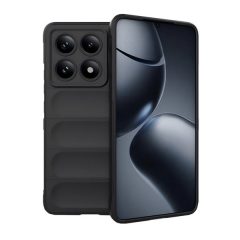   Xiaomi Redmi Note 14 Pro 5G (Global) / Poco X7, Szilikon tok, közepesen ütésálló, 3D minta, fekete