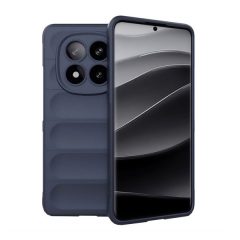   Xiaomi Redmi Note 14 Pro Plus 5G (Global), Szilikon tok, közepesen ütésálló, 3D minta, sötétkék