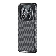   Xiaomi Redmi Note 14 Pro 5G (Global) / Poco X7, Szilikon tok, közepesen ütésálló, légpárnás sarok, karbon minta, fekete