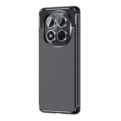   Xiaomi Redmi Note 14 Pro 5G (Global) / Poco X7, Szilikon tok, közepesen ütésálló, légpárnás sarok, karbon minta, fekete