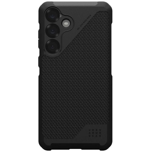 Samsung Galaxy S25 Plus SM-S936, Műanyag hátlap védőtok + szilikon keret, közepesen ütésálló, Magsafe kompatibilis, szőtt minta, UAG Metropolis LT Magsafe, mintás/fekete