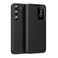   Samsung Galaxy S24 Plus SM-S926, Oldalra nyíló tok, hívás mutatóval, kártyatartóval, Smart View Cover, fekete