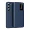 Samsung Galaxy S22 5G SM-S901, Oldalra nyíló tok, hívás mutatóval, kártyatartóval, Smart View Cover, sötétkék