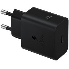   Hálózati töltő adapter, 45W, USB Type-C aljzat, PD, PDO / PPS, gyorstöltés, Samsung, fekete, gyári