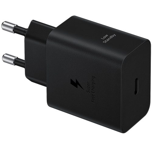 Hálózati töltő adapter, 45W, USB Type-C aljzat, PD, PDO / PPS, gyorstöltés, Samsung, fekete, gyári