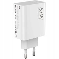   Hálózati töltő adapter, 67W, USB aljzat, gyorstöltés, Xiaomi Hypercharger, fehér, gyári