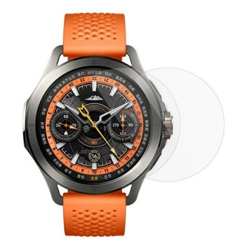 Xiaomi Watch S4 Sport, Kijelzővédő fólia, ütésálló fólia (az íves részre nem hajlik rá!), Tempered Glass (edzett üveg), Clear, 2 db / csomag