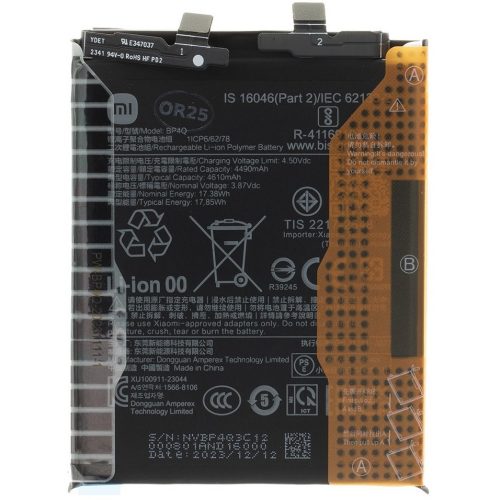 Xiaomi 14, Akkumulátor, 4610 mAh, Li-Ion Polymer, gyári