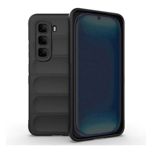Infinix Hot 50 Pro 4G (X6881), Szilikon tok, közepesen ütésálló, 3D minta, fekete