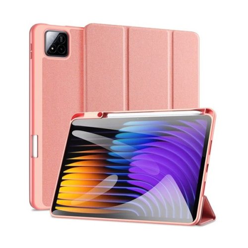 Xiaomi Pad 7 (11.2) / Pad 7 Pro (11.2), mappa tok, Trifold, érintőceruza tartó, Dux Ducis Domo, rózsaszín