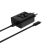 Hálózati töltő adapter, 125W, 2 x USB Type-C aljzat, USB Type-C - USB Type-C kábellel, PD, gyorstöltés, Motorola TurboPower, fekete, gyári
