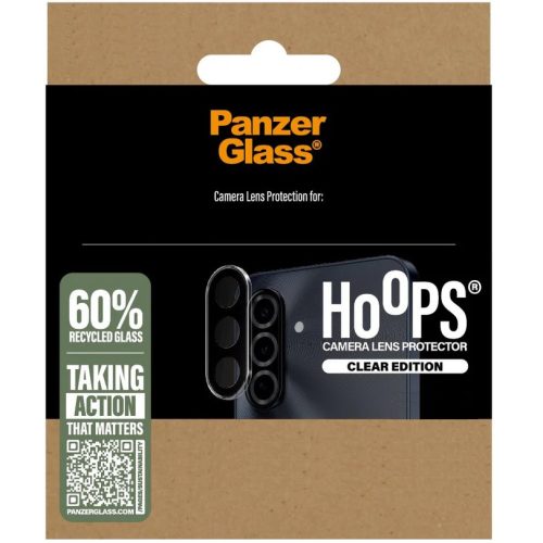 Samsung Galaxy A56 5G SM-A566B, Kamera lencsevédő fólia, ütésálló fólia, Tempered Glass (edzett üveg), Panzerglass Hoops, fekete