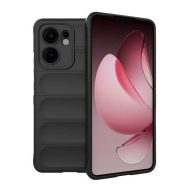   Oppo Reno13 F 4G / Reno13 F 5G, Szilikon tok, közepesen ütésálló, 3D minta, fekete