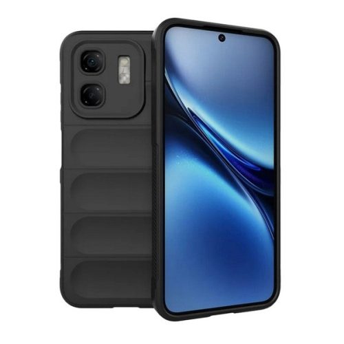Infinix Hot 50i 4G (X6531), Szilikon tok, közepesen ütésálló, 3D minta, fekete