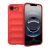 Apple iPhone 16e, Szilikon tok, közepesen ütésálló, 3D minta, piros